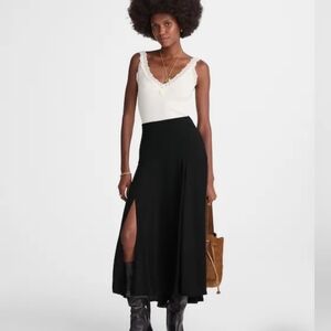 NWT Madewell Circle Skirt In Crepe De Chine